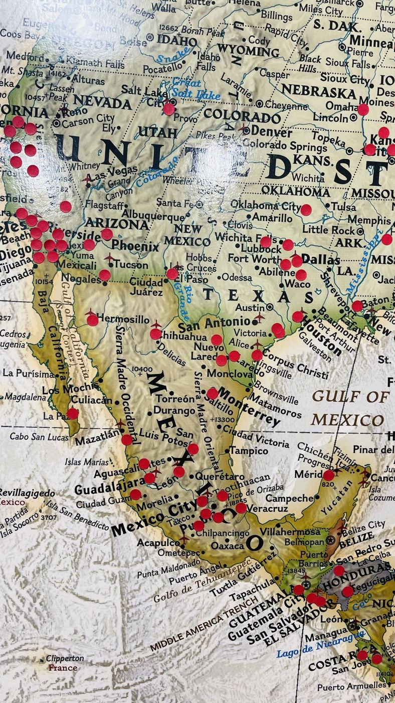 Mapa de México con sistemas Rocheleau instalados