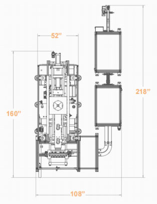 Plano de planta de una SPB-3 con automatización HT-1